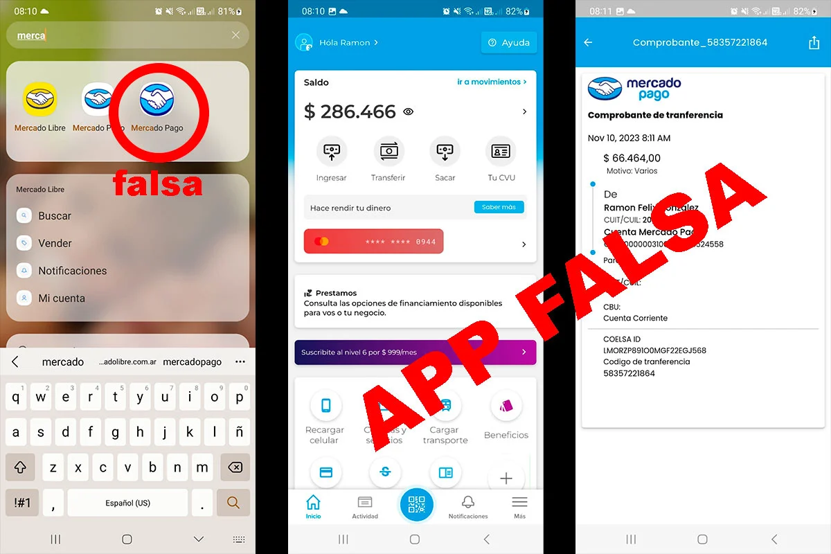 Tres comerciantes denunciaron a un mismo cliente que los estafó con una app de pago.