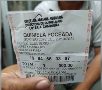 Presidencia de la Plaza: Un pequeño productor es el afortunado ganador de 112 millones de la Poceada.